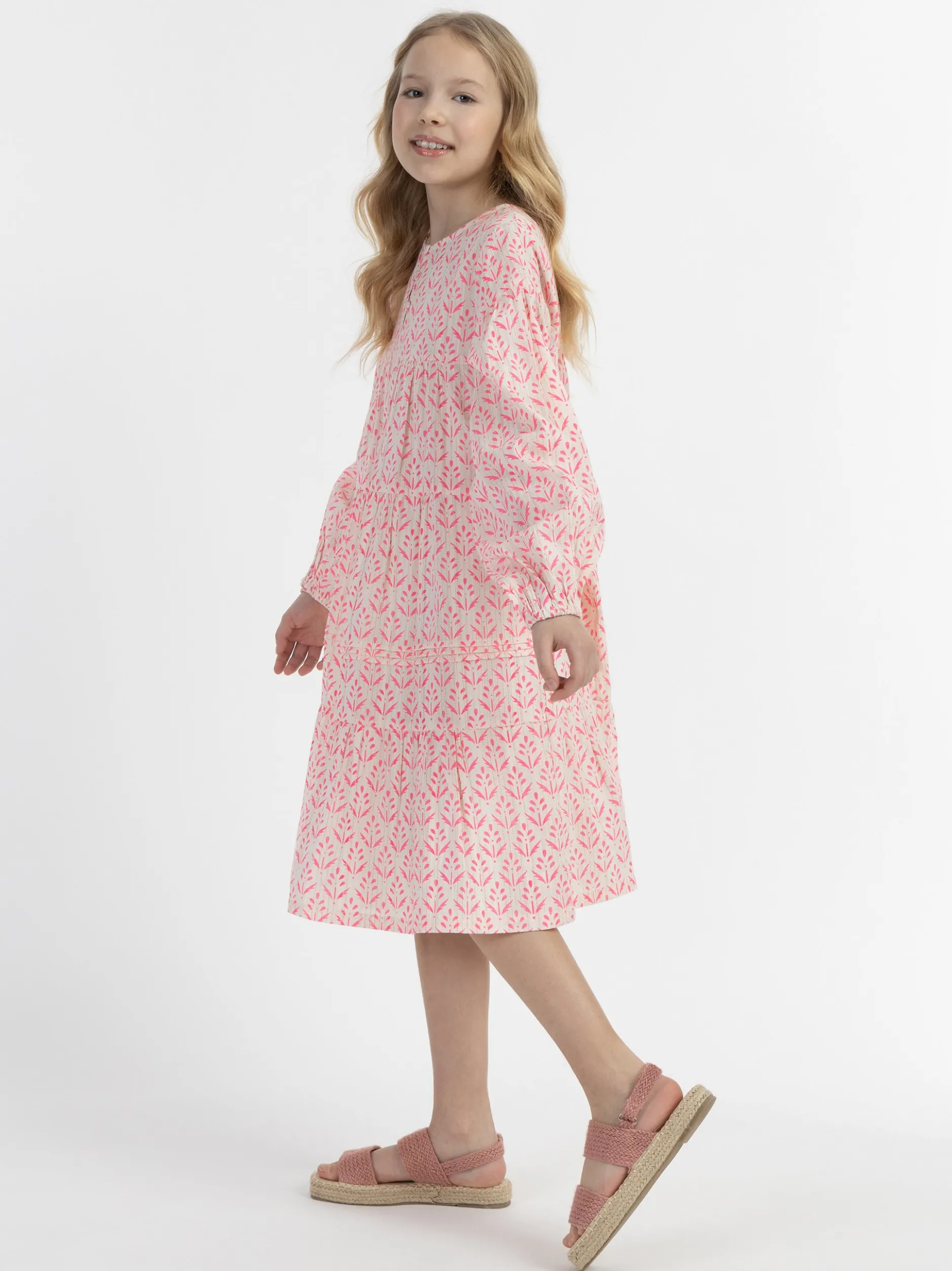 IZIA Mädchen Sommerkleid in pink - Ausschnitt: Rundhals