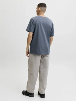 Jack & Jones Damen T-Shirt in grau weiß - Ärmel: kurzarm