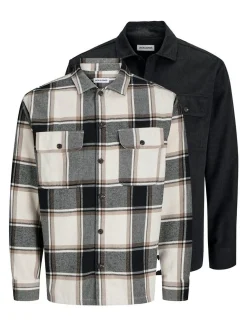 Jack & Jones Herren Hemdjacke - 2er Pack Charge in beige