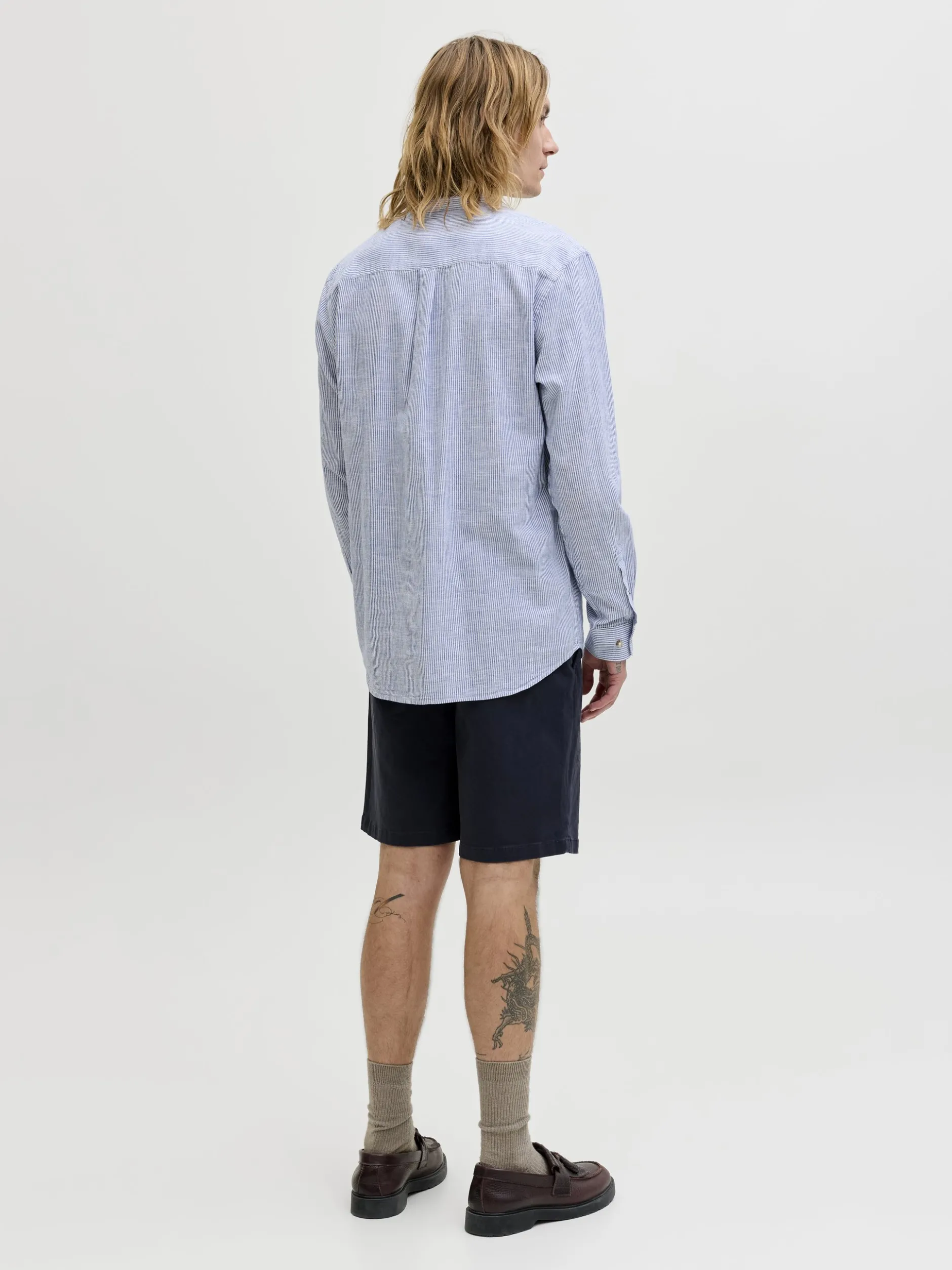 Jack & Jones Herren Hemd - JJESummer in indigo weiß