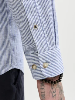 Jack & Jones Herren Hemd - JJESummer in indigo weiß