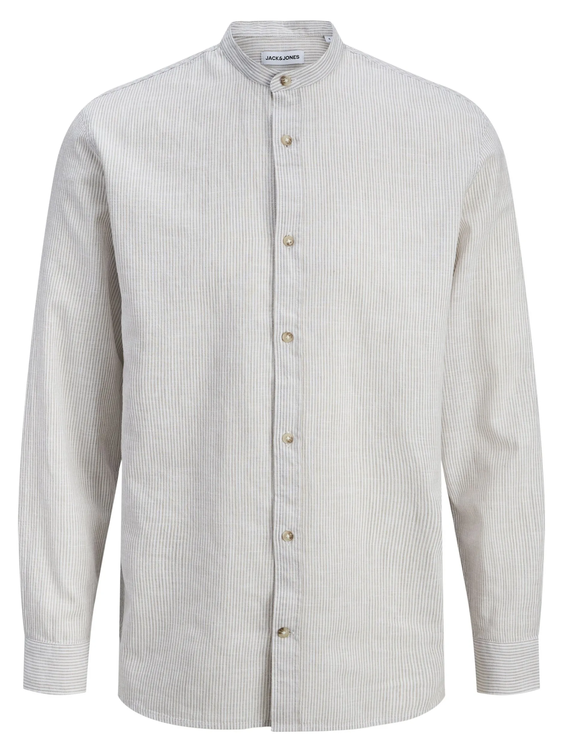 Jack & Jones Herren Hemd - JJESummer in taupe weiß
