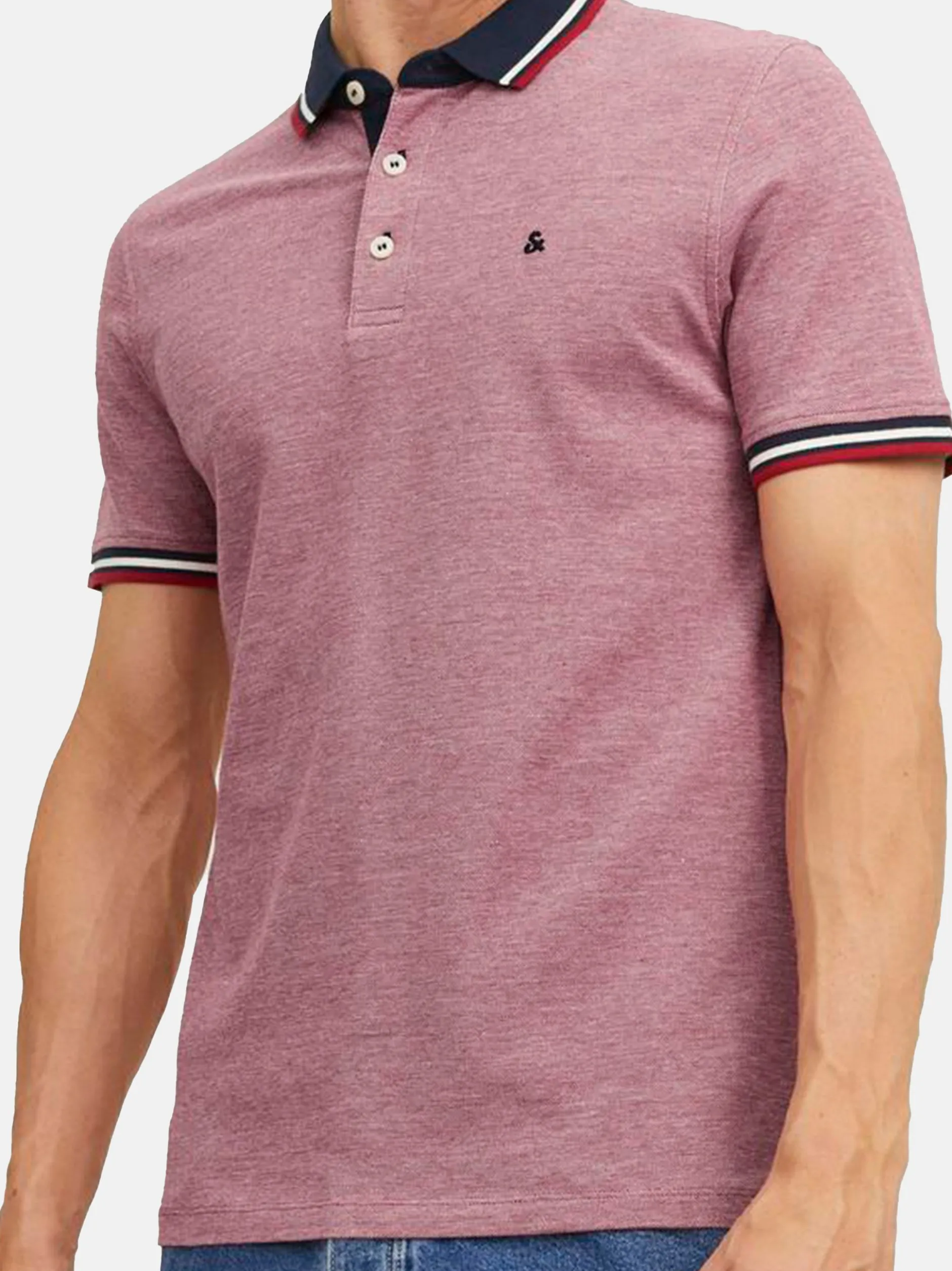 Jack & Jones Herren Poloshirt - 3er Pack Paulos - Slim Fit in blau