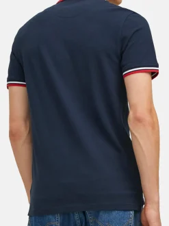 Jack & Jones Herren Poloshirt - 3er Pack Paulos - Slim Fit in blau