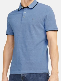 Jack & Jones Herren Poloshirt - 3er Pack Paulos - Slim Fit in denim
