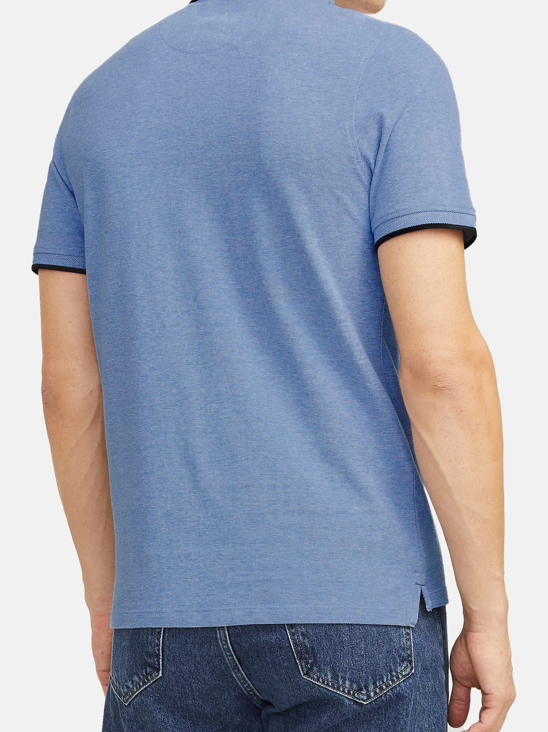 Jack & Jones Herren Poloshirt - 2er Pack Paulos - Slim Fit in hellblau