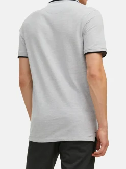 Jack & Jones Herren Poloshirt - 2er Pack Paulos - Slim Fit in hellgrau
