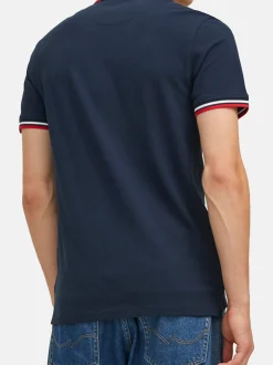Jack & Jones Herren Poloshirt - 2er Pack Paulos - Slim Fit in rot