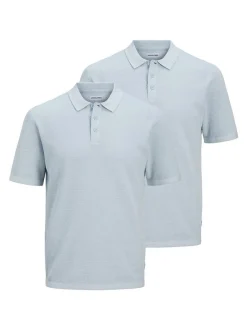 Jack & Jones Herren Poloshirt im 2er-Pack George in hellblau