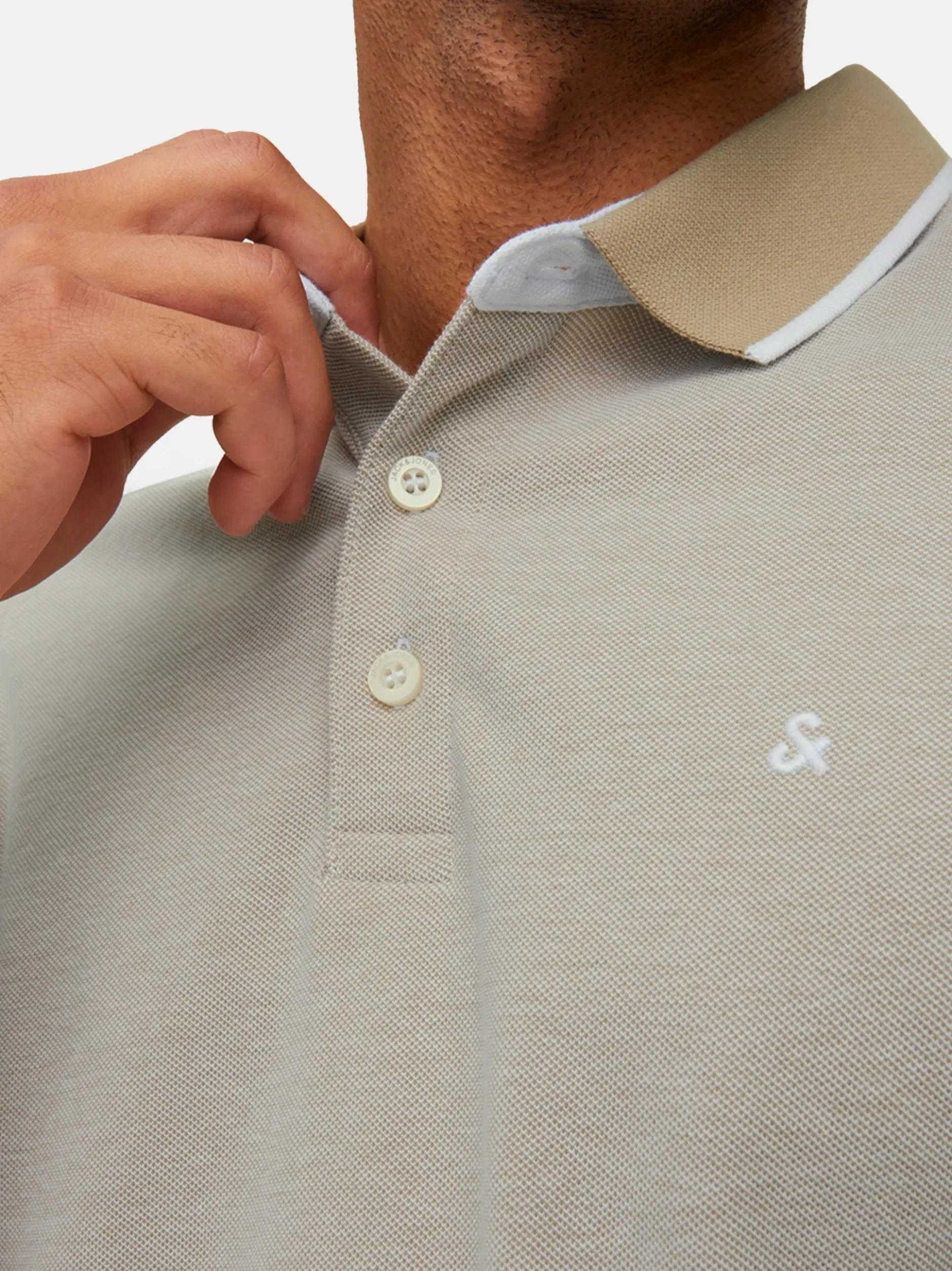 Jack & Jones Herren Poloshirt - Paulos - Slim Fit in beige
