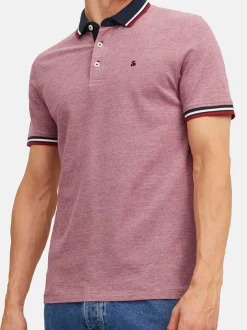 Jack & Jones Herren Poloshirt - Paulos - Slim Fit in rot
