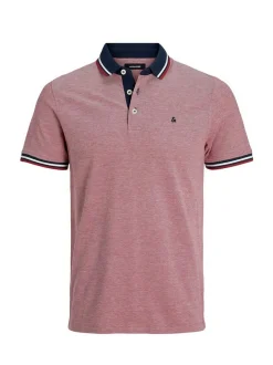 Jack & Jones Herren Poloshirt - Paulos - Slim Fit in rot