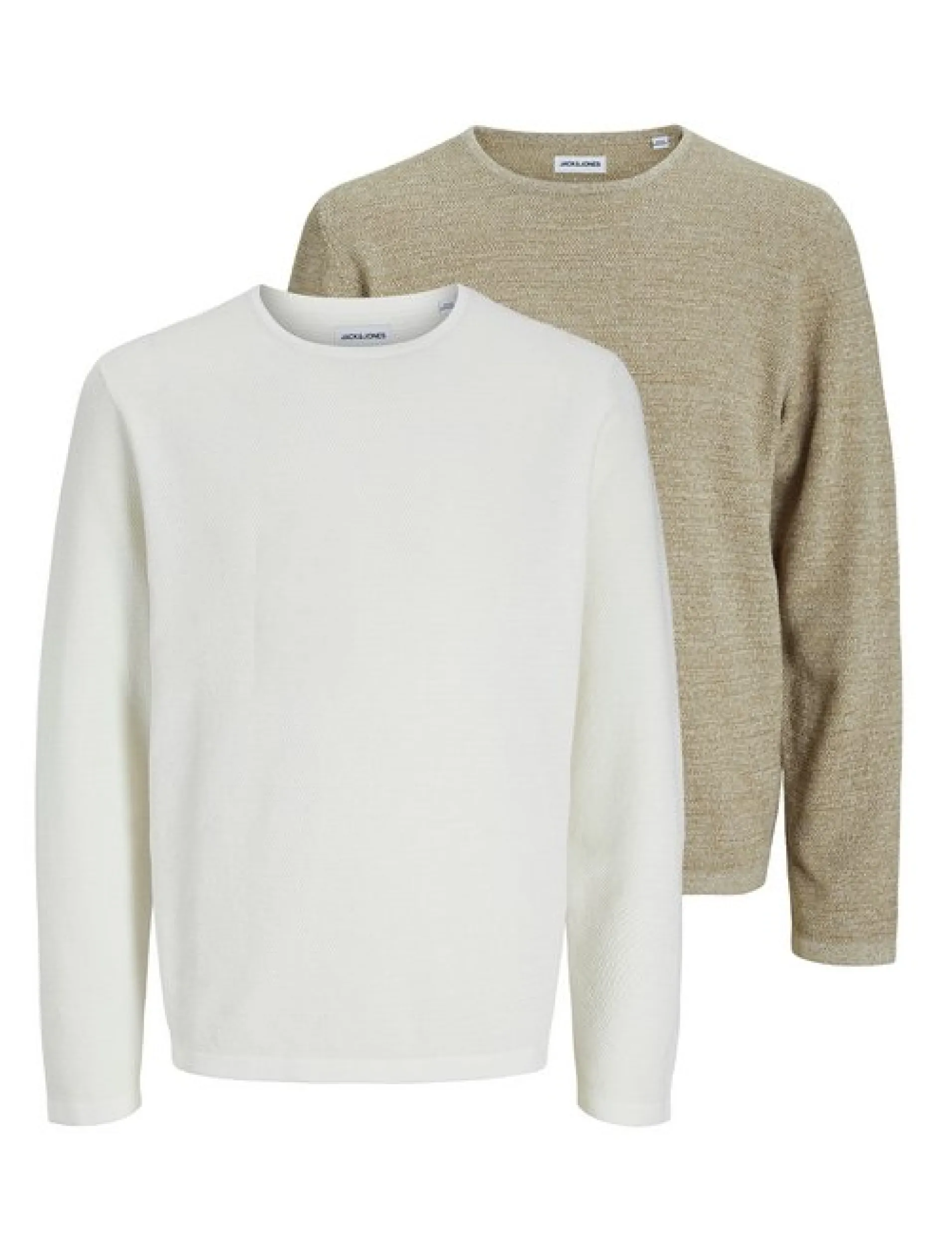 Jack & Jones Herren Pullover - 2er Pack George in beige