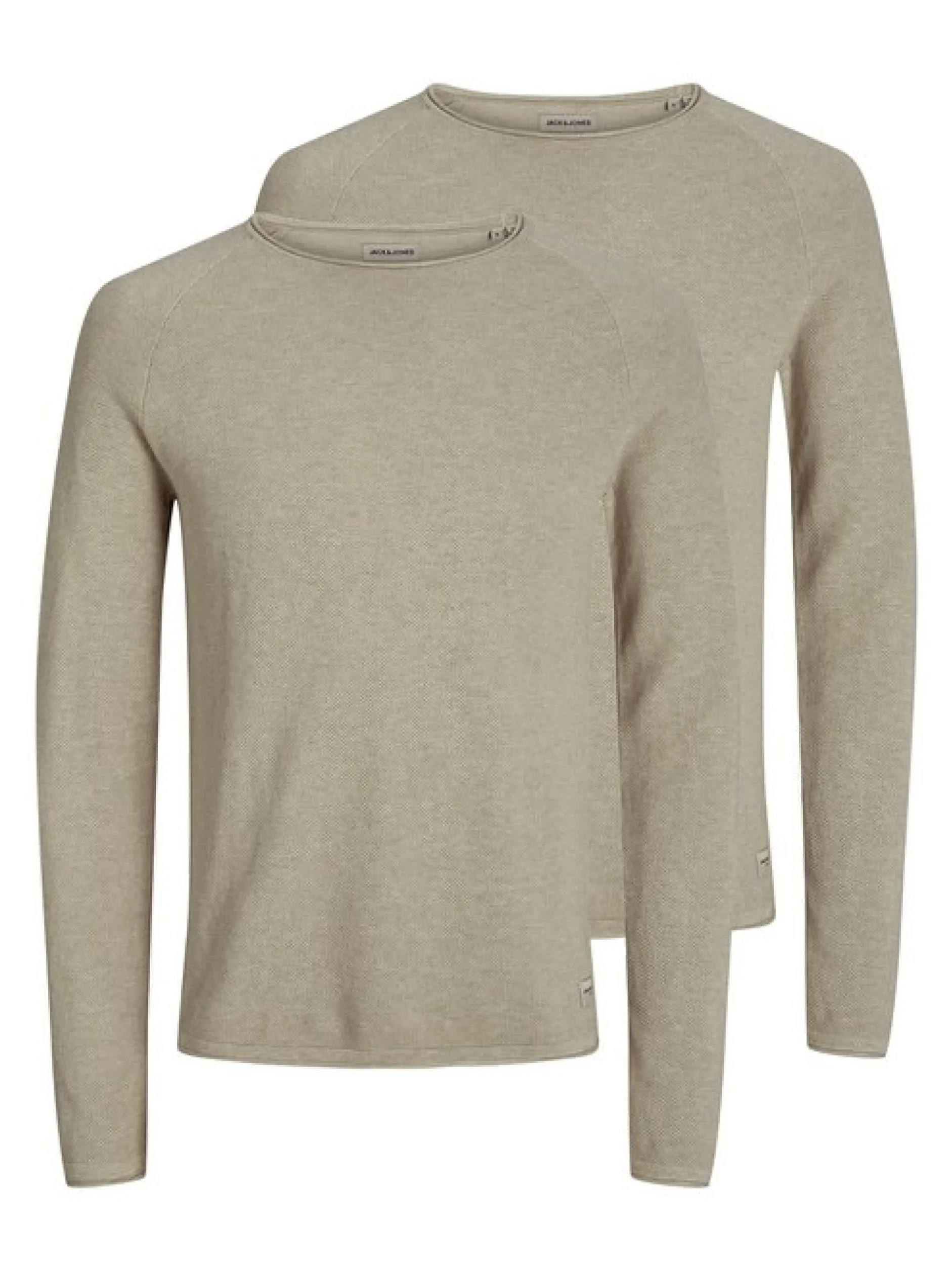 Jack & Jones Herren Pullover im 2er-Pack Hill in beige