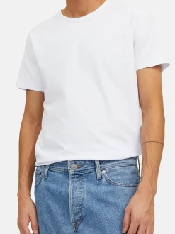 Jack & Jones Herren T-Shirt - 3er Pack Basic in weiß