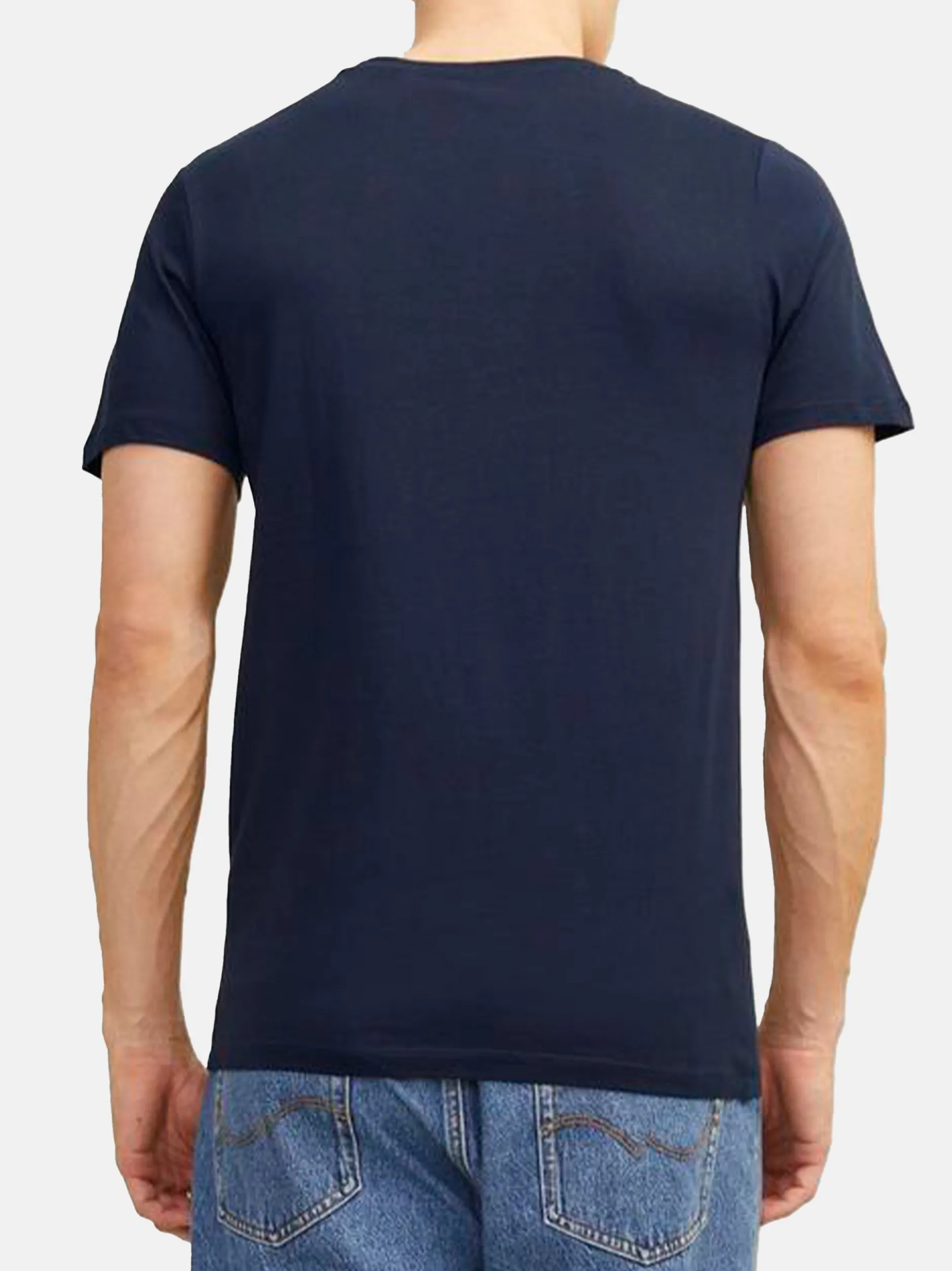 Jack & Jones Herren T-Shirt - 3er Pack Basic in grau