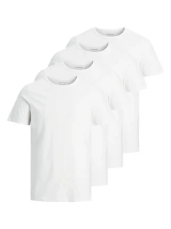 Jack & Jones Herren T-Shirt 4er Pack in weiß