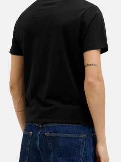 Jack & Jones Herren T-Shirt - 4er Pack Basic in schwarz
