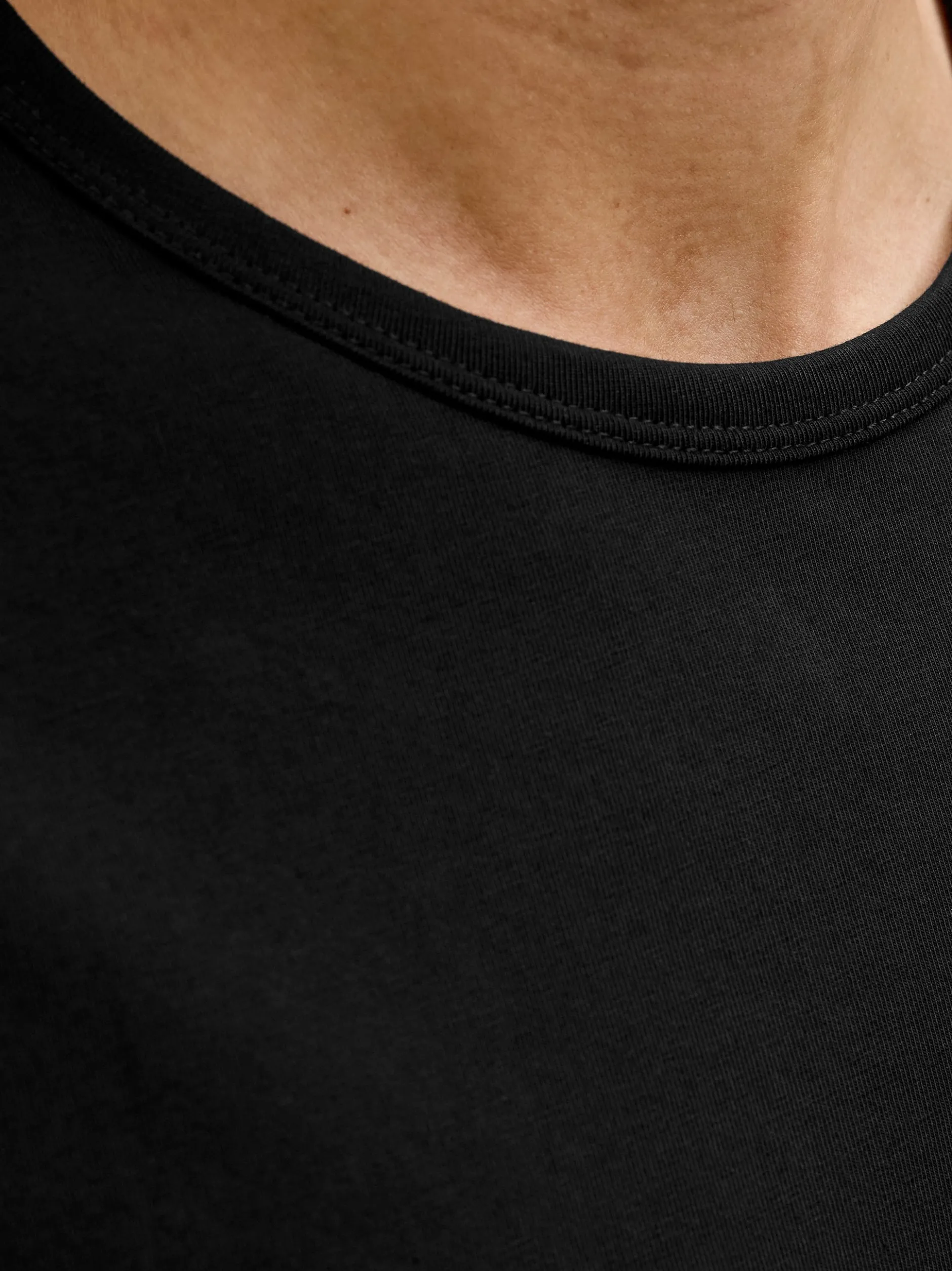 Jack & Jones Herren T-Shirt - 4er Pack Basic in schwarz