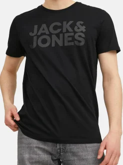 Jack & Jones Herren T-Shirt - 3er Pack Corp in schwarz