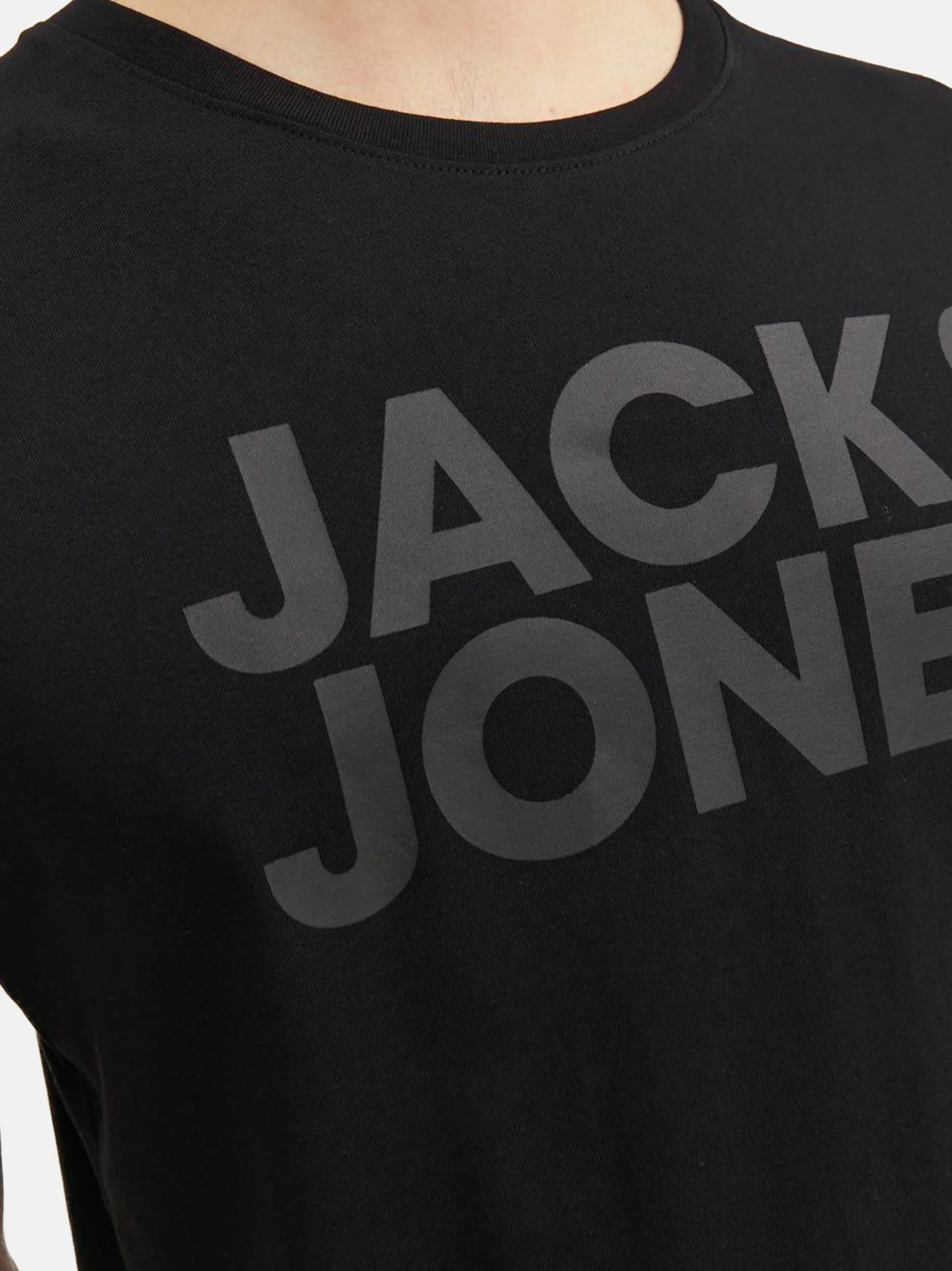 Jack & Jones Herren T-Shirt - 3er Pack Corp in schwarz