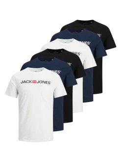 Jack & Jones Herren T-Shirt 6er Pack in medium stone