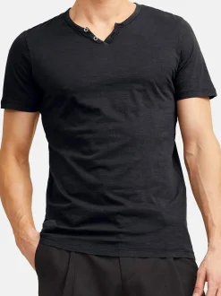 Jack & Jones Herren T-Shirt - 3er Pack Split in schwarz