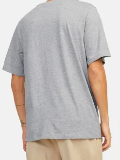Jack & Jones Herren T-Shirt - 3er Pack Basic in hellgrau