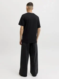 Jack & Jones Herren T-Shirt in schwarz - Ärmel: kurzarm