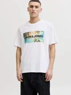 Jack & Jones Herren T-Shirt - JJIndiana in weiß