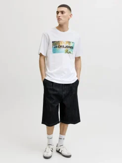 Jack & Jones Herren T-Shirt - JJIndiana in weiß