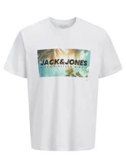 Jack & Jones Herren T-Shirt - JJIndiana in weiß