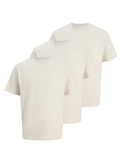 Jack & Jones Herren T-Shirts im 3er-Pack in sand