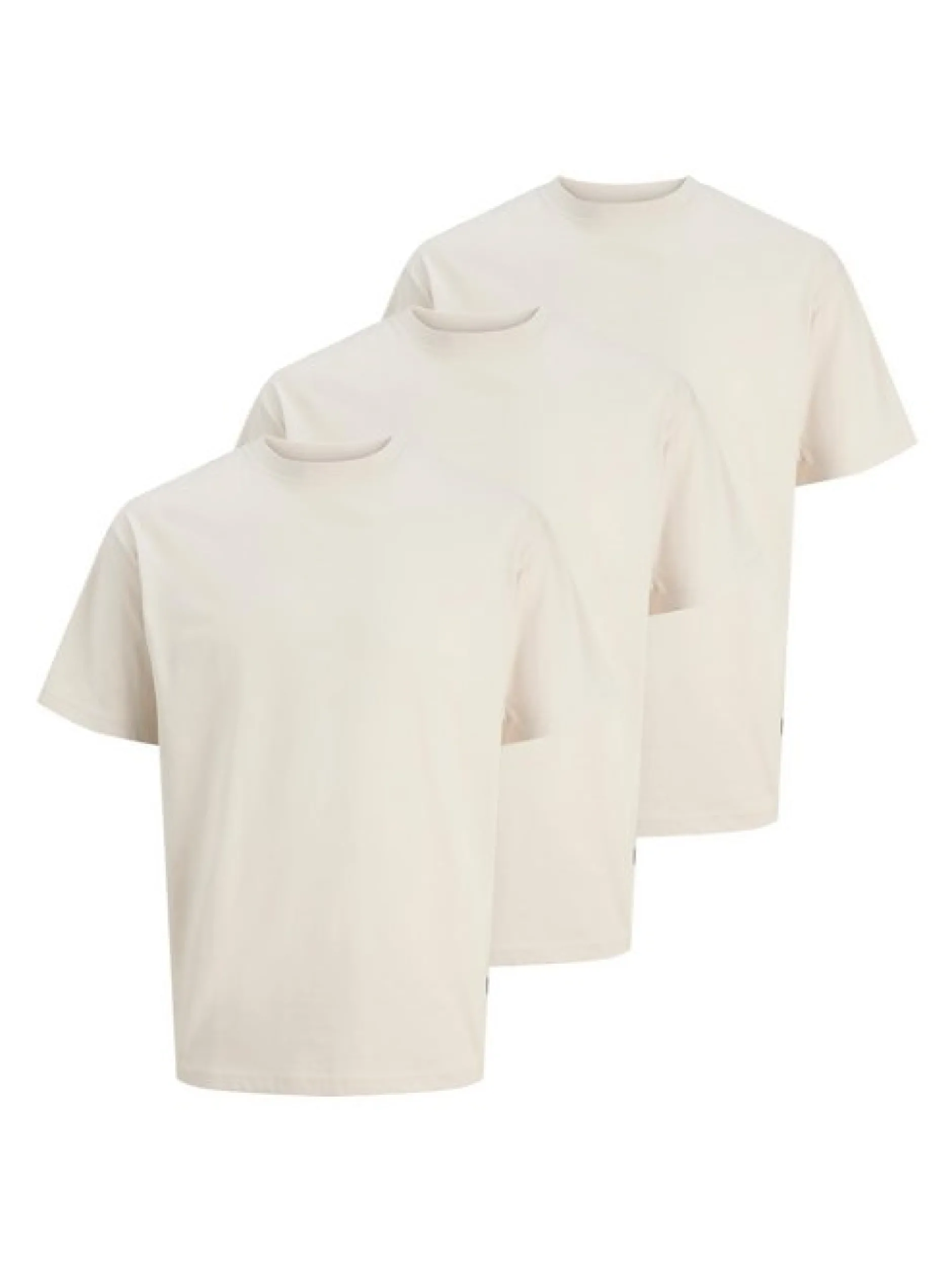 Jack & Jones Herren T-Shirts im 3er-Pack in sand