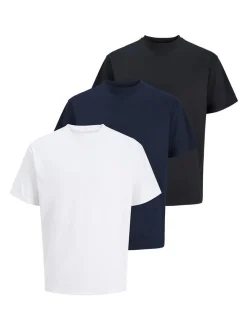 Jack & Jones Herren T-Shirts im 3er-Pack in mehrfarbig