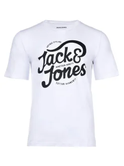 Jack & Jones Herren T-Shirts im 5er-Pack in weiß schwarz