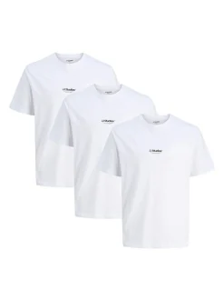 Jack & Jones Herren T-Shirts - Soho im 3er-Pack in weiß