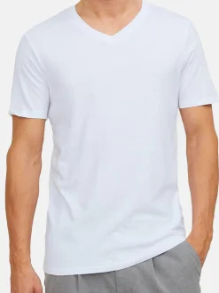 Jack & Jones Herren Unterhemd - 4er Pack Jacbasic in mehrfarbig