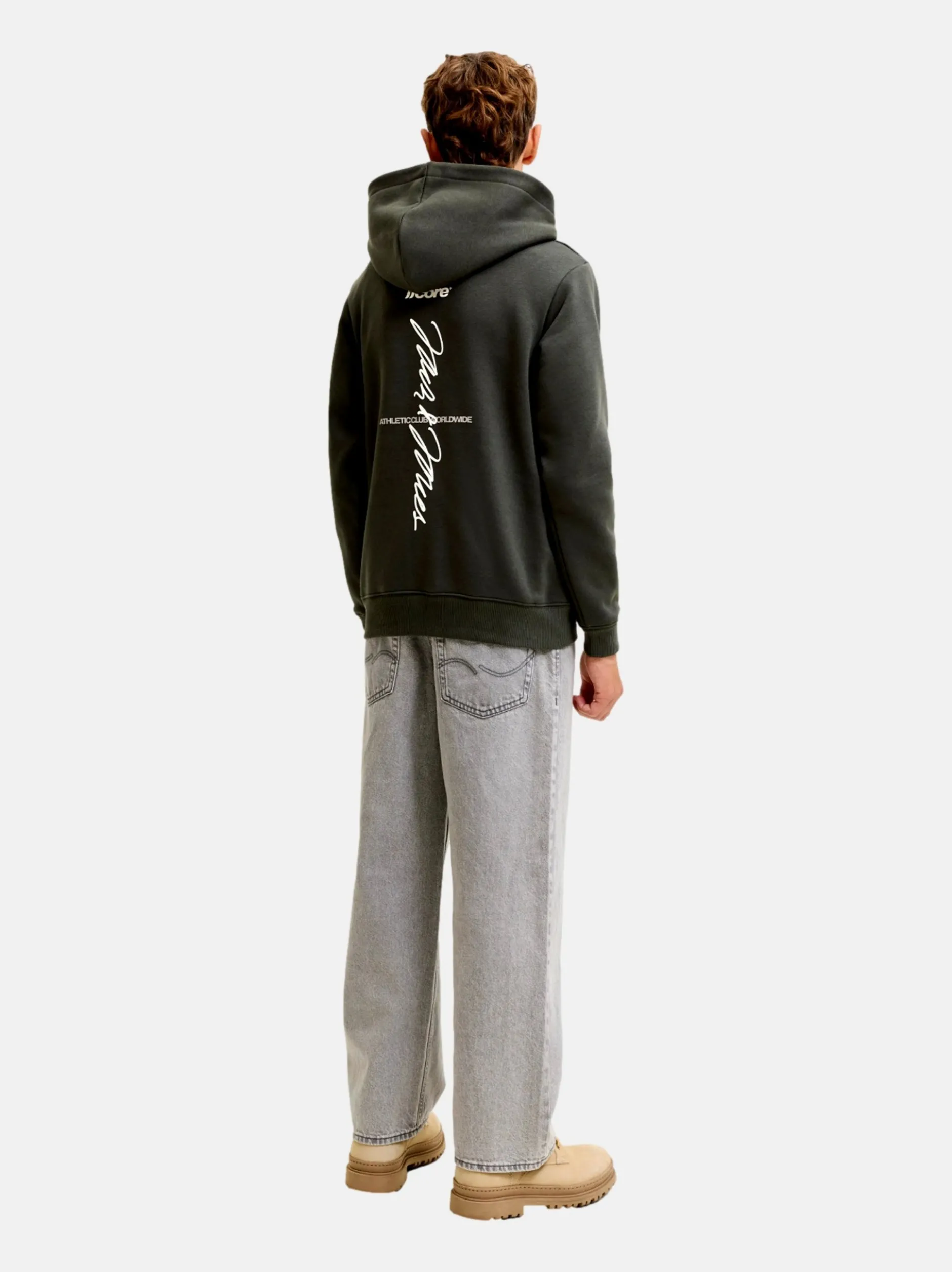 Jack & Jones Junior Jungen Kapuzenpullover in grau