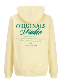 Jack & Jones Junior Jungen Kapuzenpullover in gelb