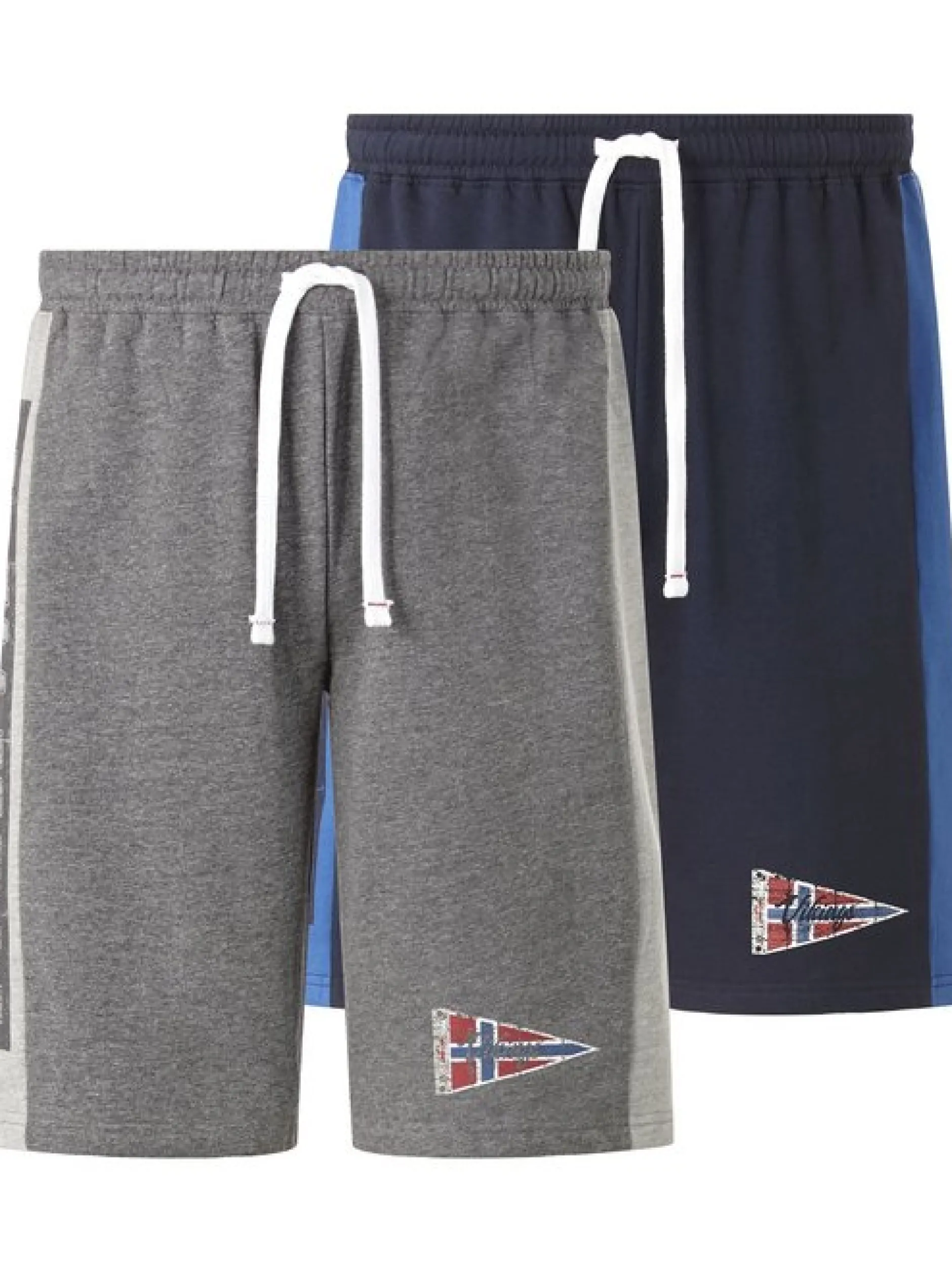 Jan Vanderstorm Herren Doppelpack Shorts - HARAL in grau blau