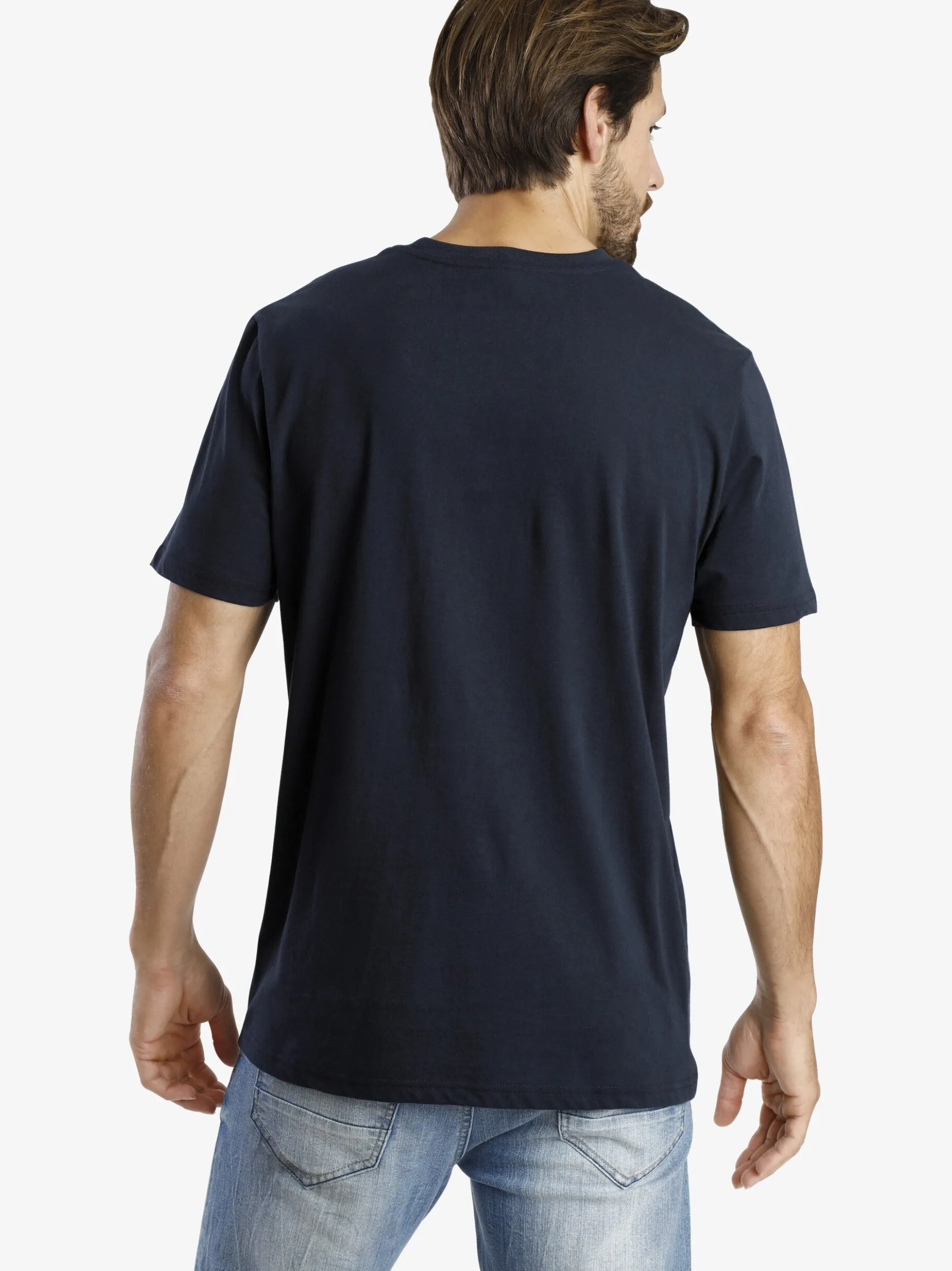 Jan Vanderstorm Herren Doppelpack T-Shirt - PREBEN in blau