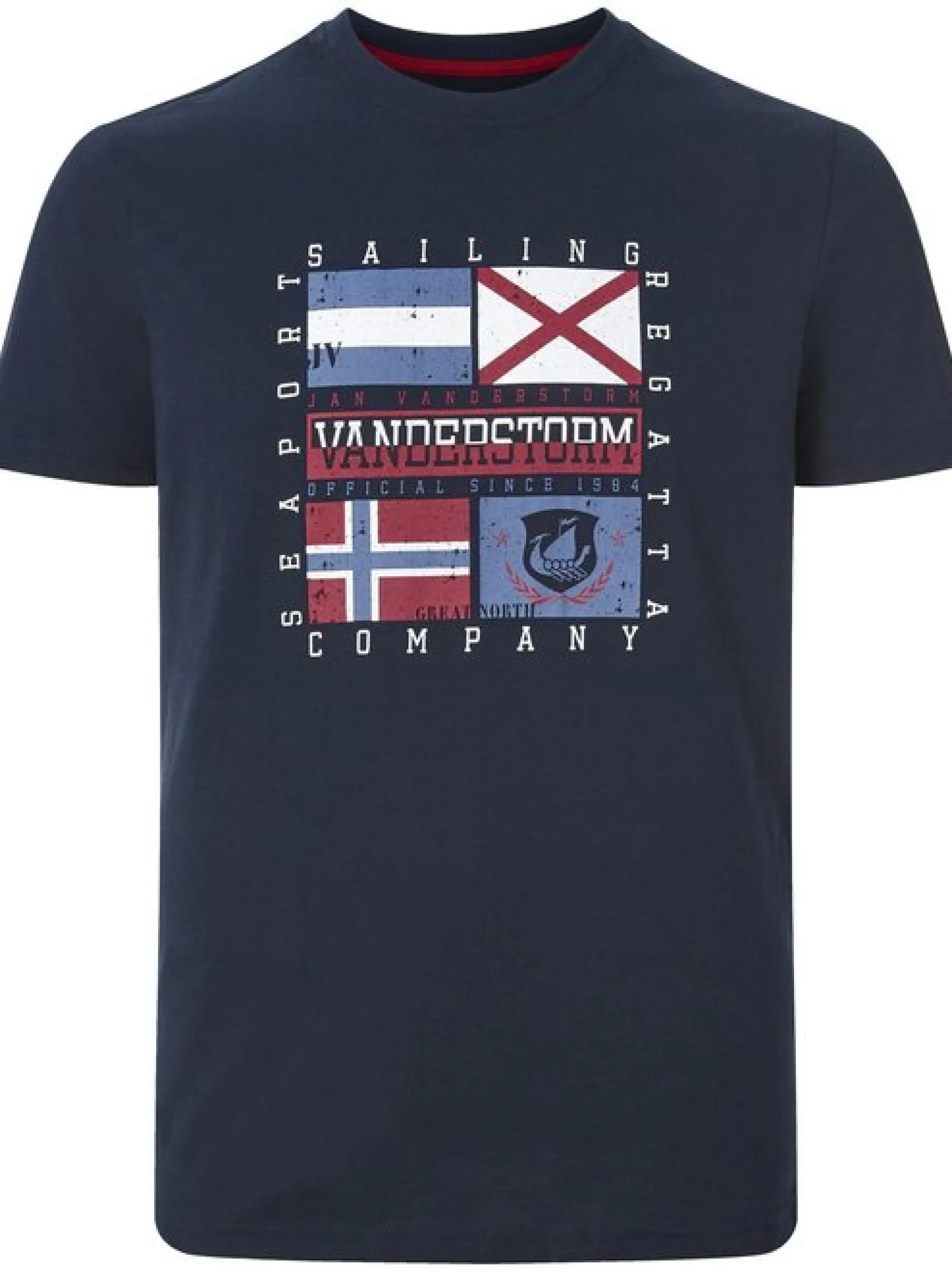 Jan Vanderstorm Herren Doppelpack T-Shirt - PREBEN in blau