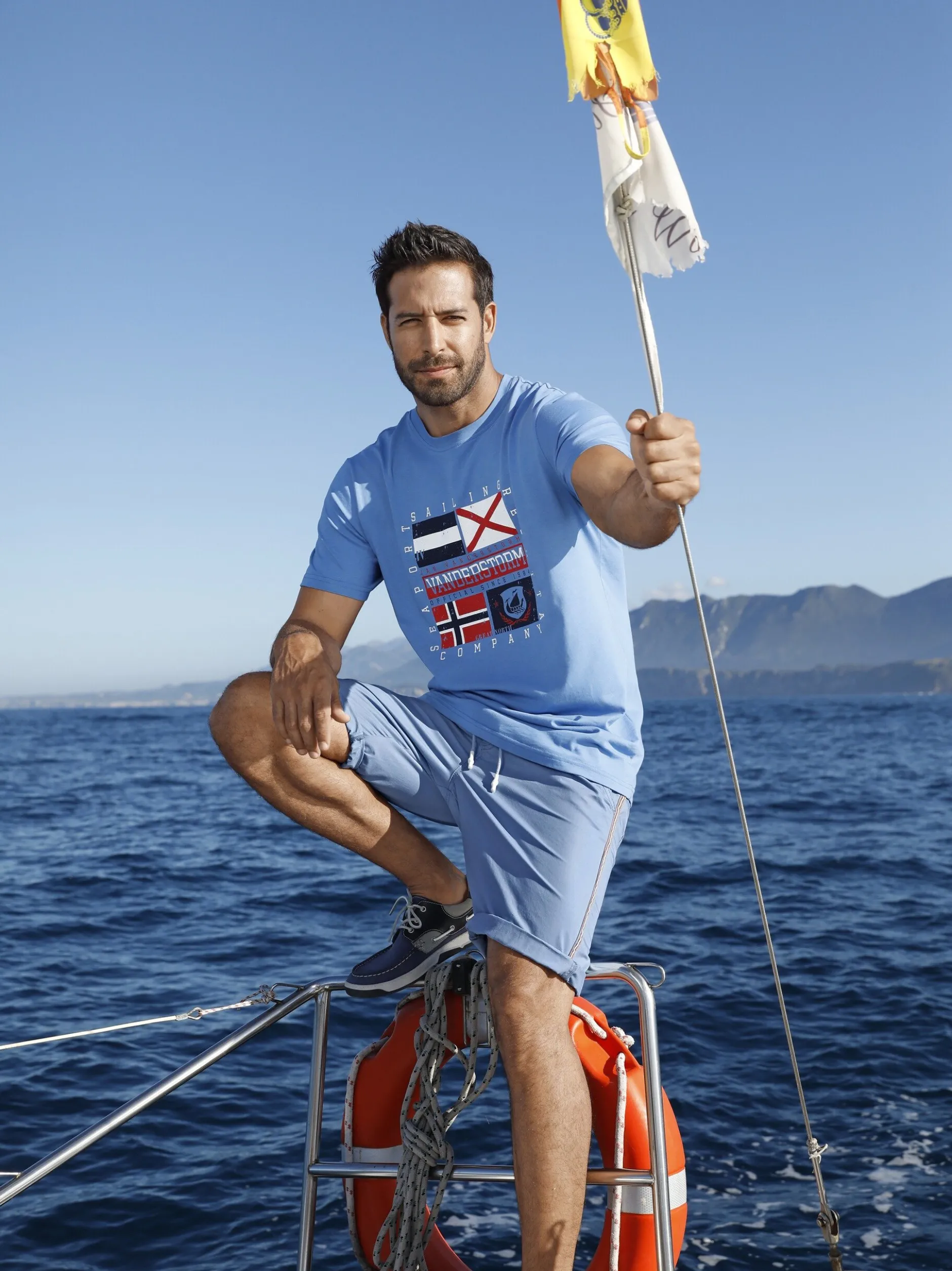 Jan Vanderstorm Herren Doppelpack T-Shirt - PREBEN in blau