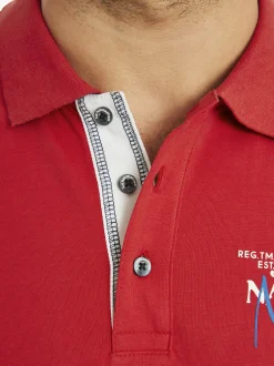 Jan Vanderstorm Herren Doppelpack Poloshirt - DAGFINN in rot blau