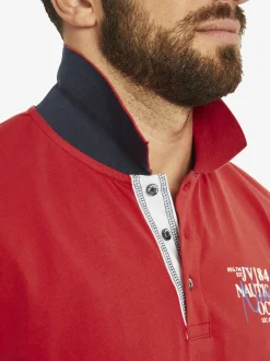 Jan Vanderstorm Herren Doppelpack Poloshirt - DAGFINN in rot blau