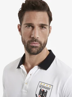 Jan Vanderstorm Herren Fan-Polo - GARRI in weiß