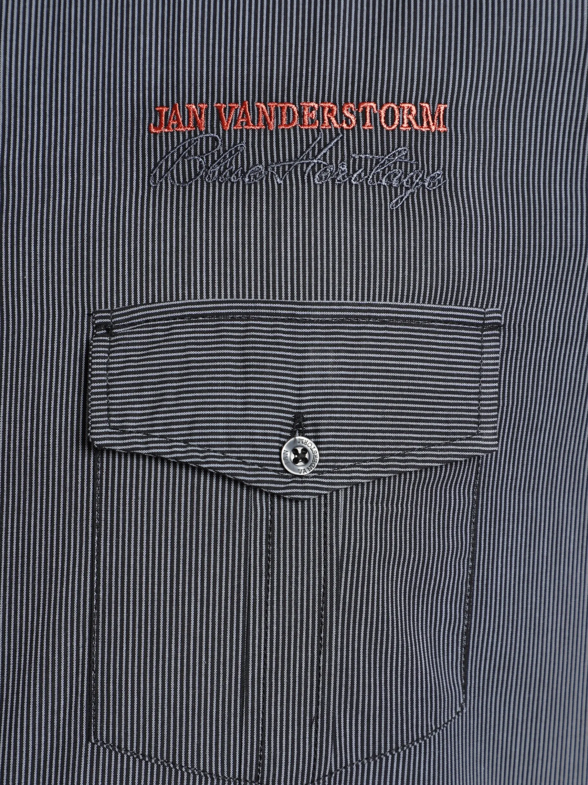 Jan Vanderstorm Herren Hemd - AABEL in schwarz