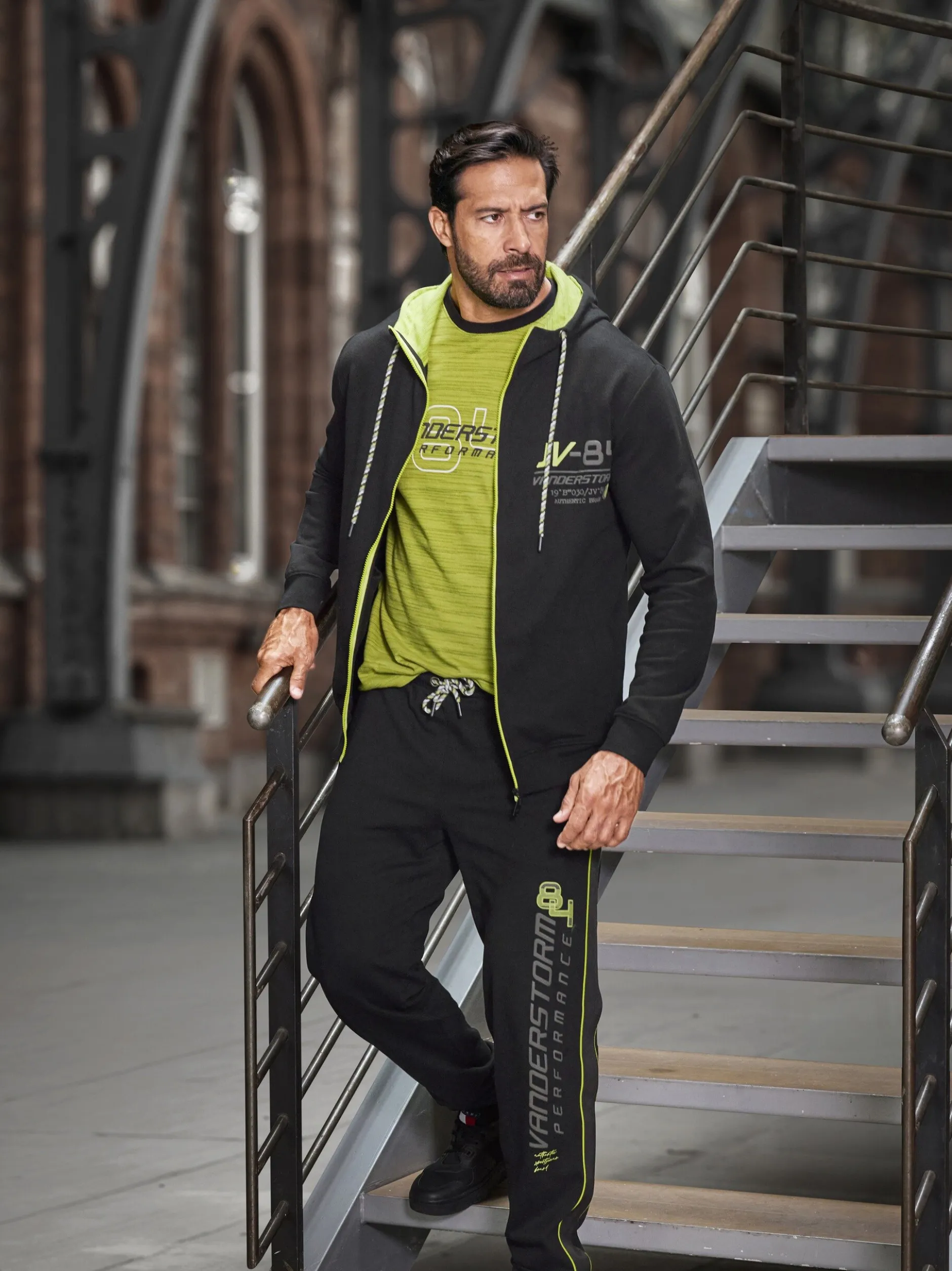 Jan Vanderstorm Herren Jogginghose - ROLFSTAD in schwarz