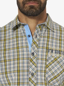 Jan Vanderstorm Herren Kurzarmhemd - MAINER in beige